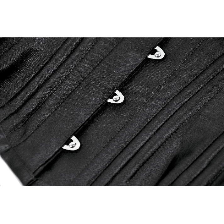 Dark in Love Corset Evelina Metal-Boned Waist UK 8-18 - Waistband Detail - QHA UK