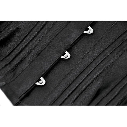 Dark in Love Corset Evelina Metal-Boned Waist UK 8-18 - Waistband Detail - QHA UK