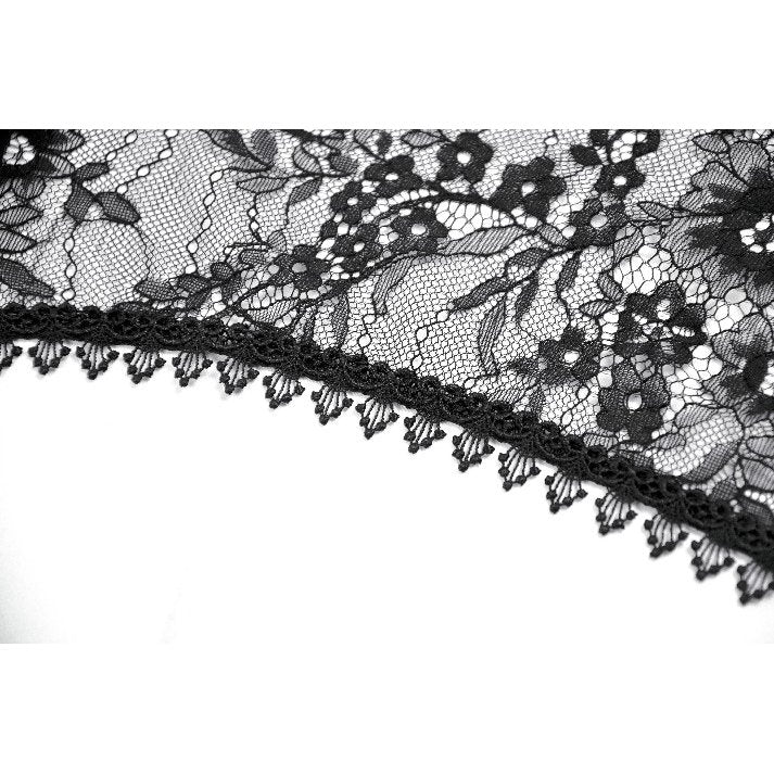 Dark in Love Gothic Cape Deep-V Lace Bell Sleeve UK 10-18 - Sleeve Detail - QHA UK