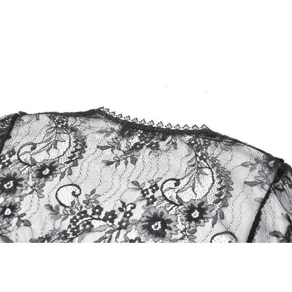 Dark in Love Gothic Cape Deep-V Lace Bell Sleeve UK 10-18 - Sleeve Detail - QHA UK
