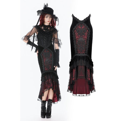 Dark in Love Gothic Skirt Velvet Mermaid UK 8-18 - QHA UK