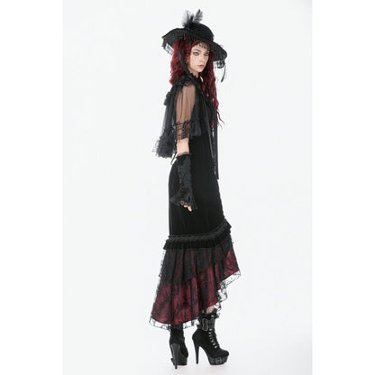 Dark in Love Gothic Skirt Velvet Mermaid UK 8-18 - QHA UK