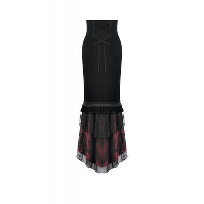 Dark in Love Gothic Skirt Velvet Mermaid UK 8-18 - QHA UK
