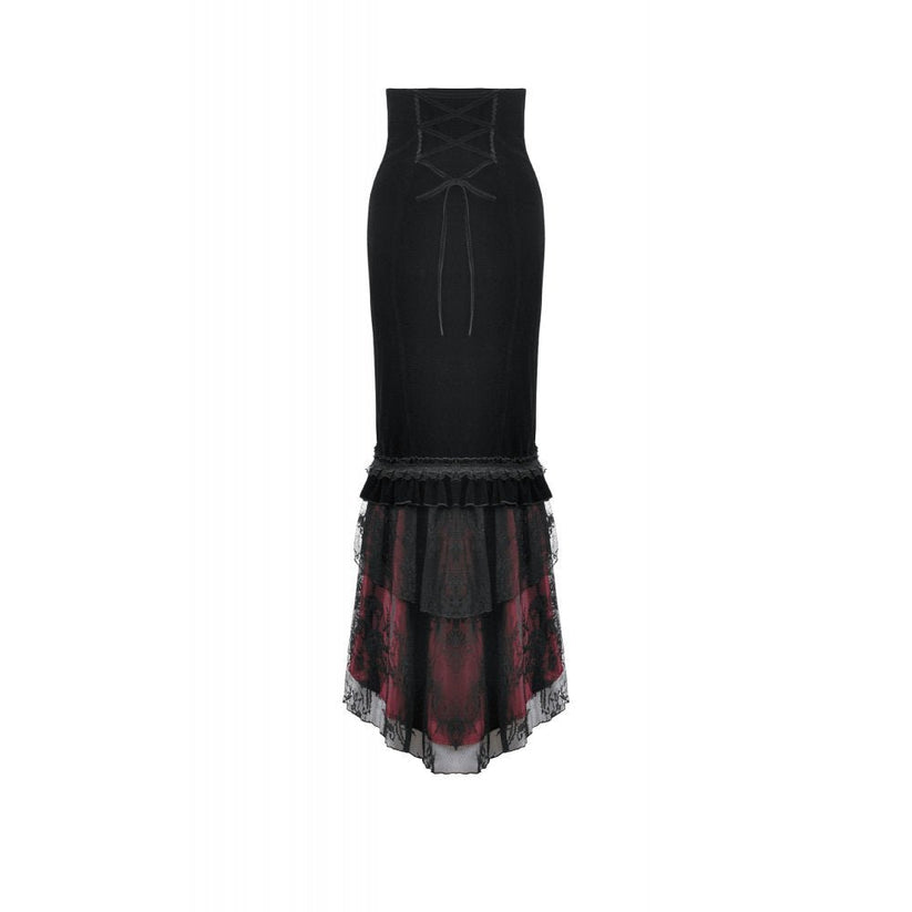 Dark in Love Gothic Skirt Velvet Mermaid UK 8-18 - QHA UK