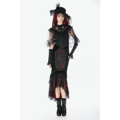 Dark in Love Gothic Skirt Velvet Mermaid UK 8-18 - QHA UK