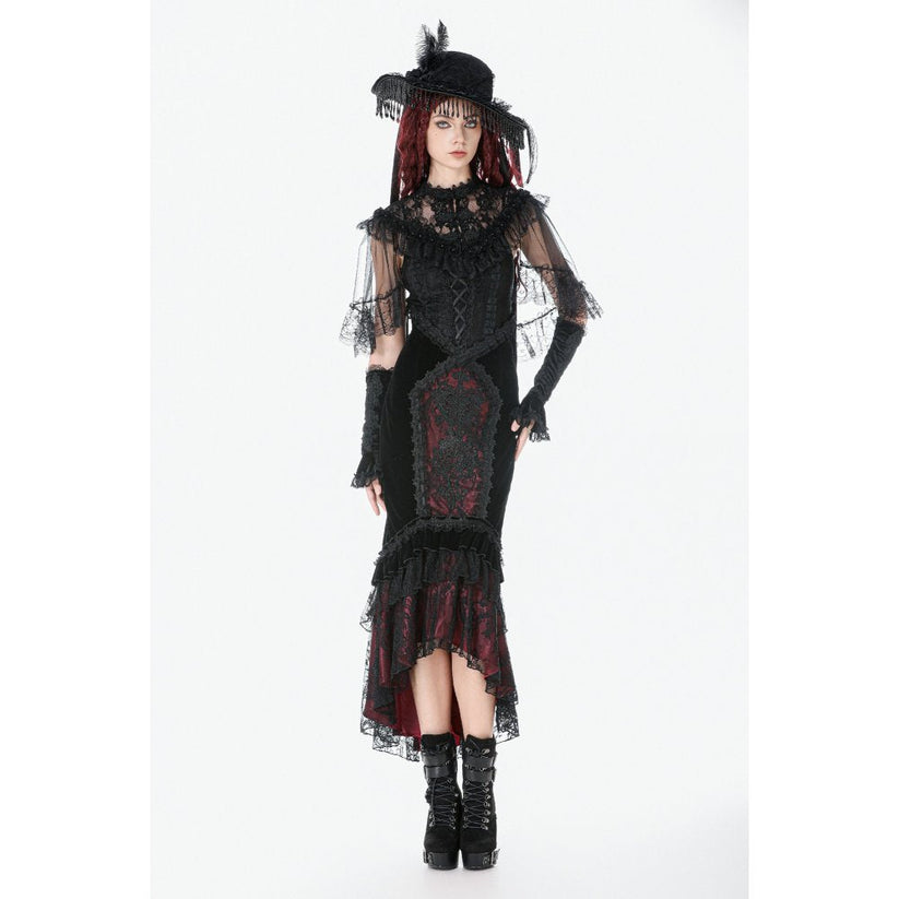 Dark in Love Gothic Skirt Velvet Mermaid UK 8-18 - QHA UK