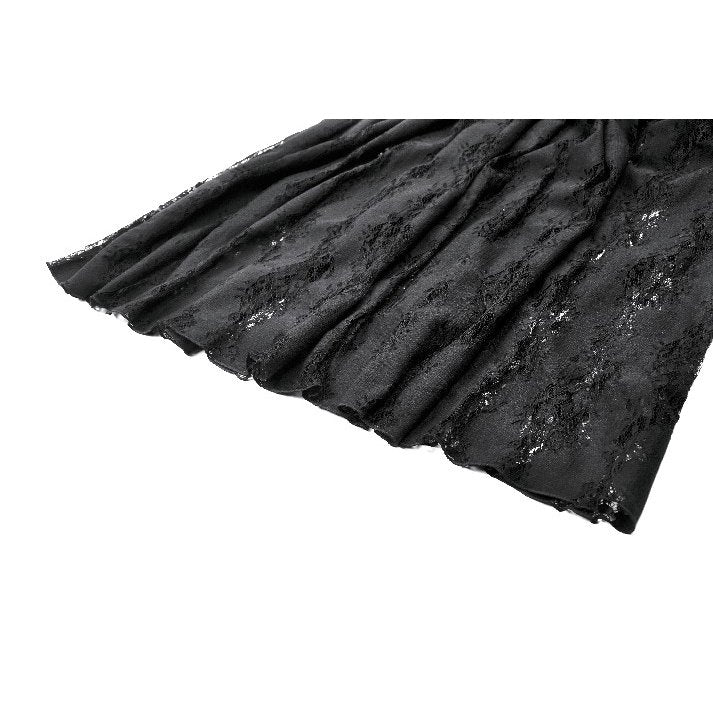 Dark in Love Gothic Maxi Skirt Lace Velvet Layered Black UK 8-22 - QHA UK