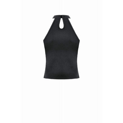 Dark in Love Women's Gothic Vest Top Mesh Panel Buckle UK 8-22 - Buckle Detail - QHA UK