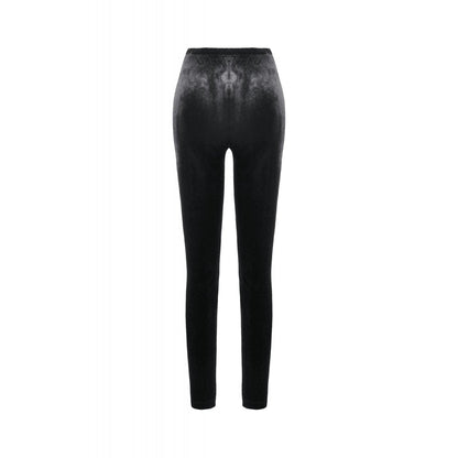 Dark in Love Women's Gothic Leggings Velvet Mesh Patchwork UK 8-18 - QHA UK
