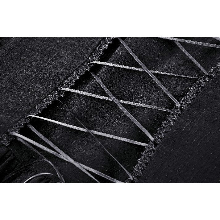 Dark in Love Gothic Dress Greta Dark Mystique Lace-Up Mesh UK 8-18 - QHA UK