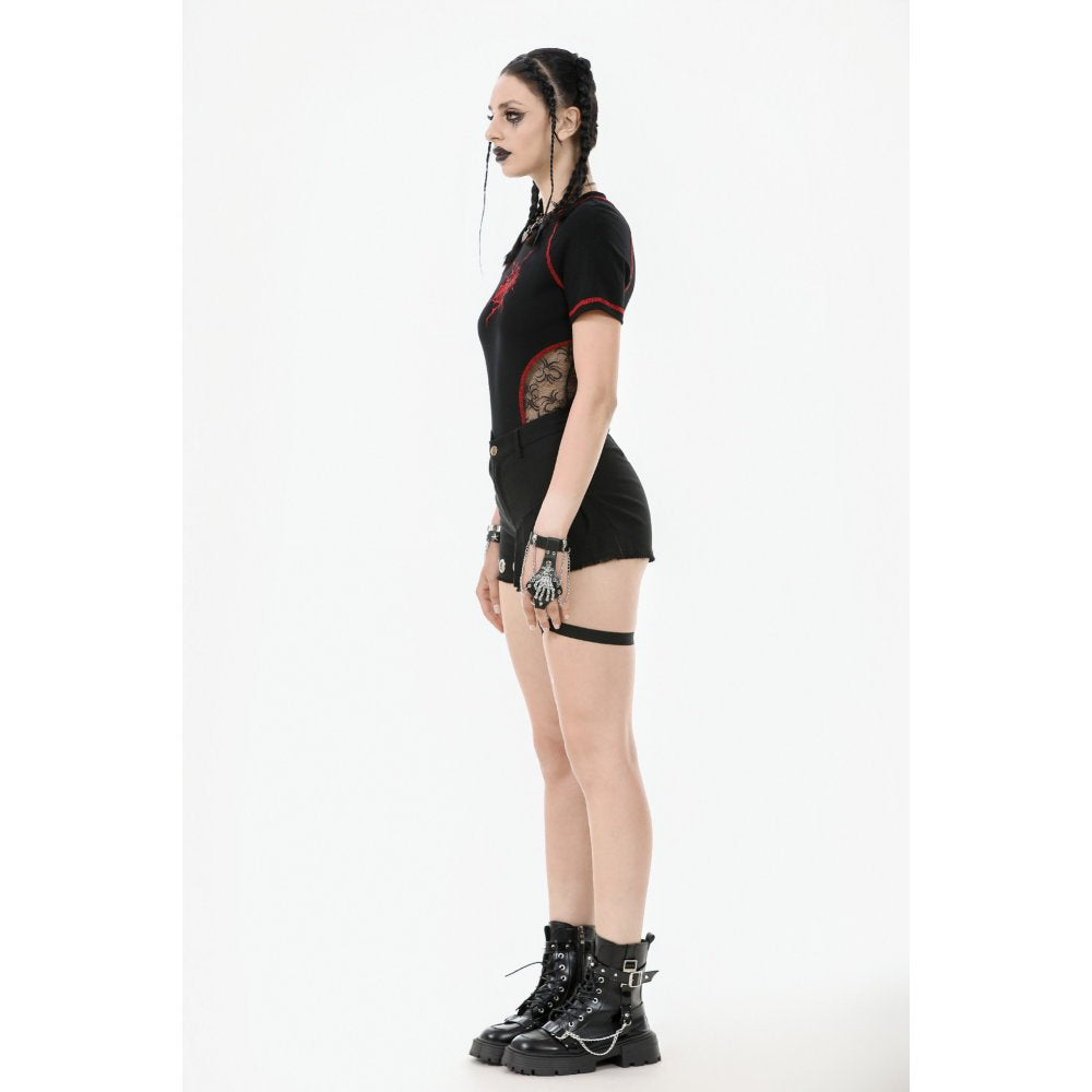 Dark in Love Women's Shorts Gwen Pleated Garter UK 8-22 - QHA UK