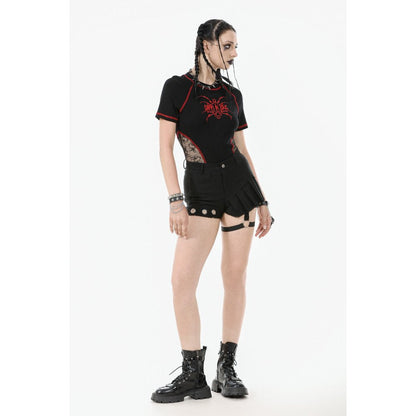 Dark in Love Women's Shorts Gwen Pleated Garter UK 8-22 - QHA UK
