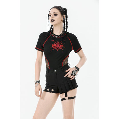 Dark in Love Women's Shorts Gwen Pleated Garter UK 8-22 - QHA UK