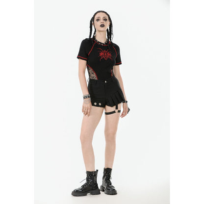 Dark in Love Women's Shorts Gwen Pleated Garter UK 8-22 - QHA UK
