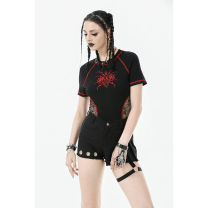 Dark in Love Women's Shorts Gwen Pleated Garter UK 8-22 - QHA UK