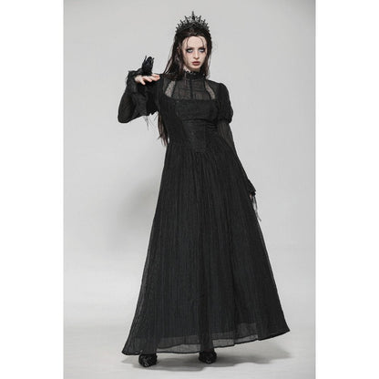 Dark in Love Gothic Maxi Dress Harlow Dark Enchantress Lace UK 8-18 - QHA UK