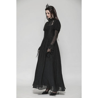 Dark in Love Gothic Maxi Dress Harlow Dark Enchantress Lace UK 8-18 - QHA UK