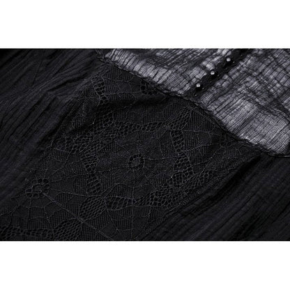 Dark in Love Gothic Maxi Dress Harlow Dark Enchantress Lace UK 8-18 - QHA UK
