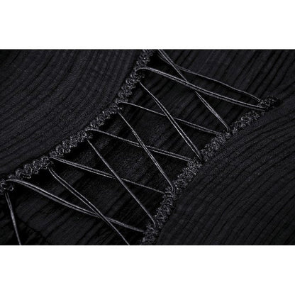 Dark in Love Gothic Maxi Dress Harlow Dark Enchantress Lace UK 8-18 - QHA UK