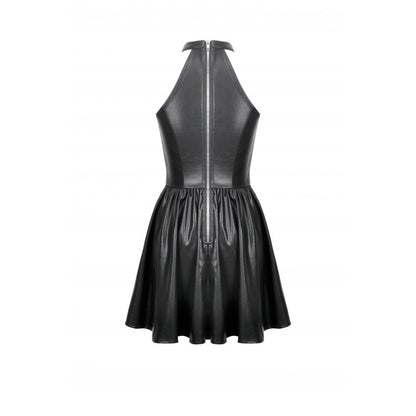 Dark in Love Mini Dress Harness Chain Faux Leather UK 8-22 - QHA UK