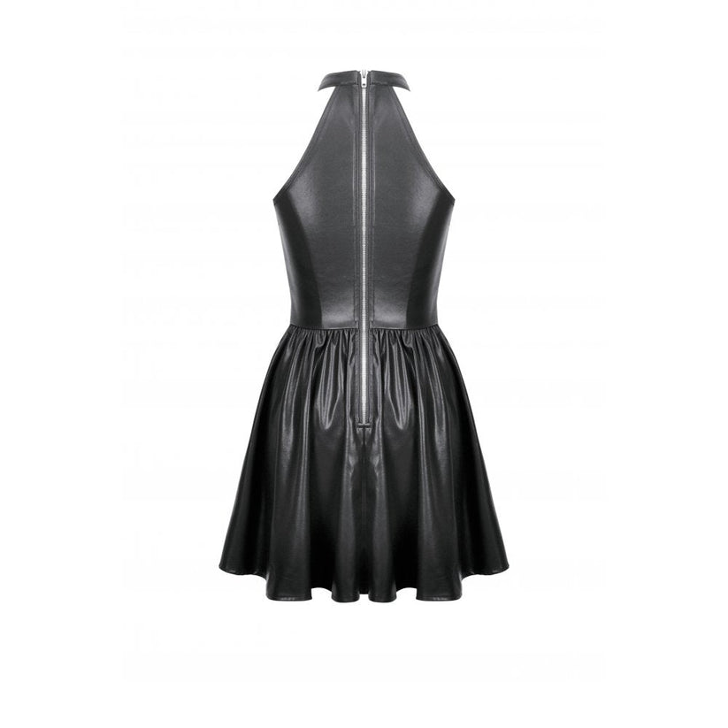 Dark in Love Mini Dress Harness Chain Faux Leather UK 8-22 - QHA UK