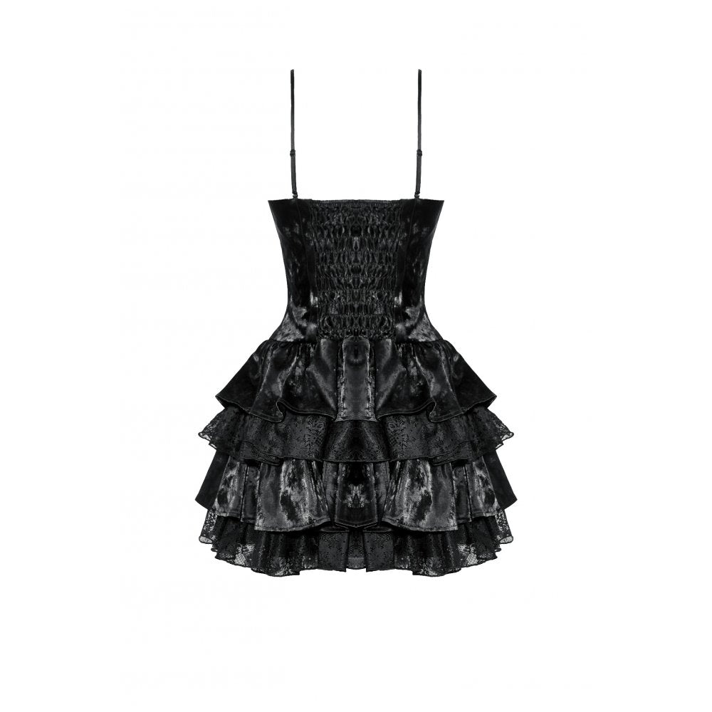 Dark in Love Punk Dress Harriet Shiny PU Leather Layered UK 8-18 - QHA UK