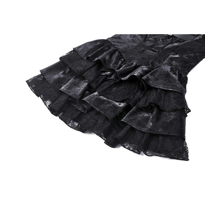 Dark in Love Punk Dress Harriet Shiny PU Leather Layered UK 8-18 - QHA UK