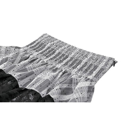 Dark in Love Skirt Hexa Layered Tartan Effect Lace UK 8-22 - QHA UK