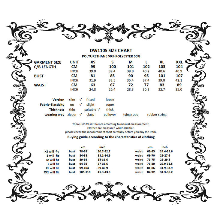 Dark in Love Dress Isolde Buckled Corset UK 8-18 - QHA UK