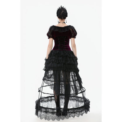 Dark in Love Bolero Isolde Velvet and Lace Puff-Sleeve UK 10-22 - Sleeve Detail - QHA UK