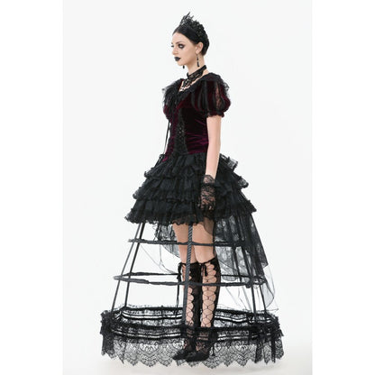 Dark in Love Bolero Isolde Velvet and Lace Puff-Sleeve UK 10-22 - Sleeve Detail - QHA UK