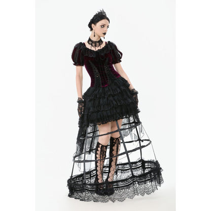 Dark in Love Bolero Isolde Velvet and Lace Puff-Sleeve UK 10-22 - Sleeve Detail - QHA UK
