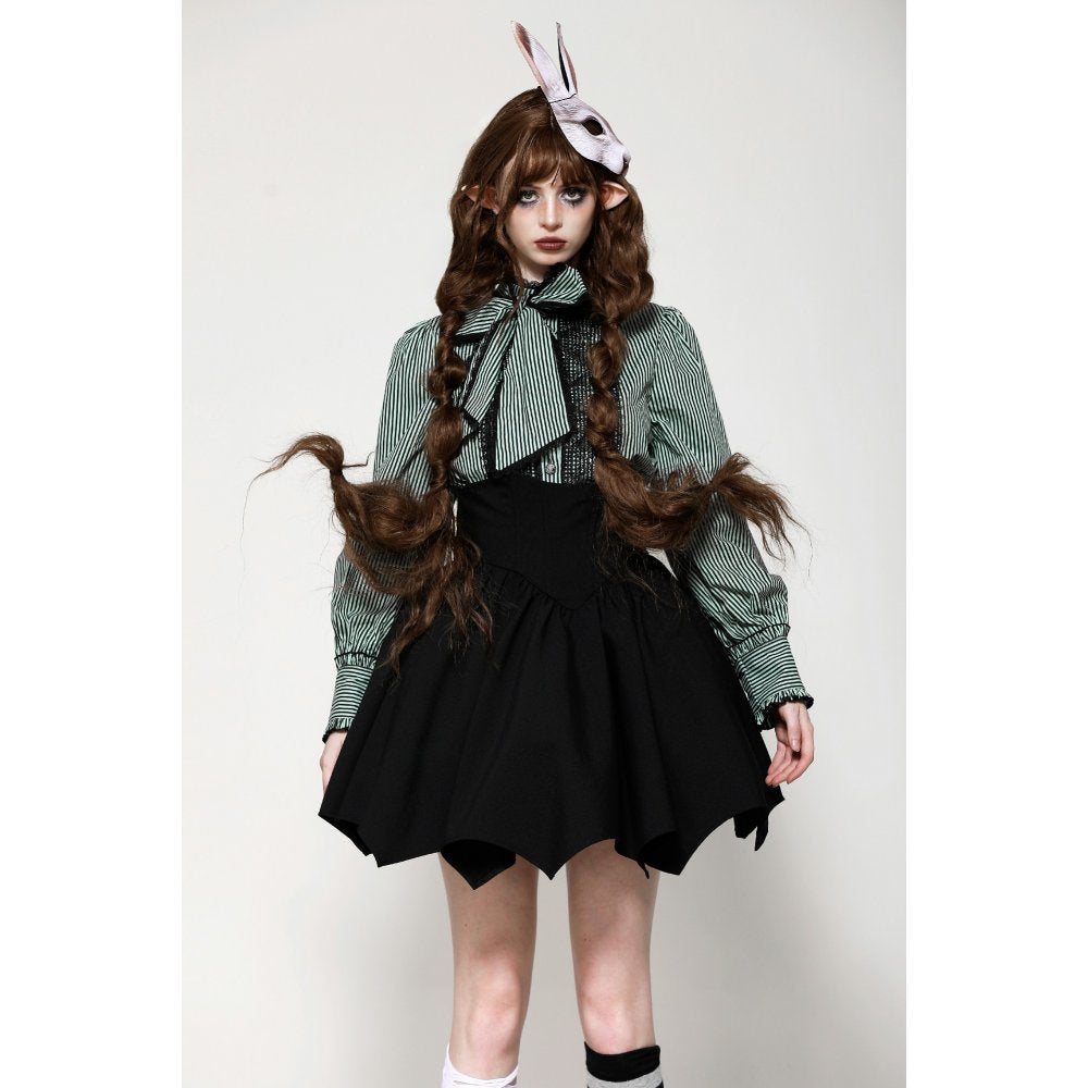 Dark in Love Skirt Keziah High-Waist UK 8-18 - Waistband Detail - QHA UK