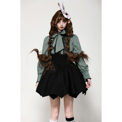 Dark in Love Skirt Keziah High-Waist UK 8-18 - Waistband Detail - QHA UK