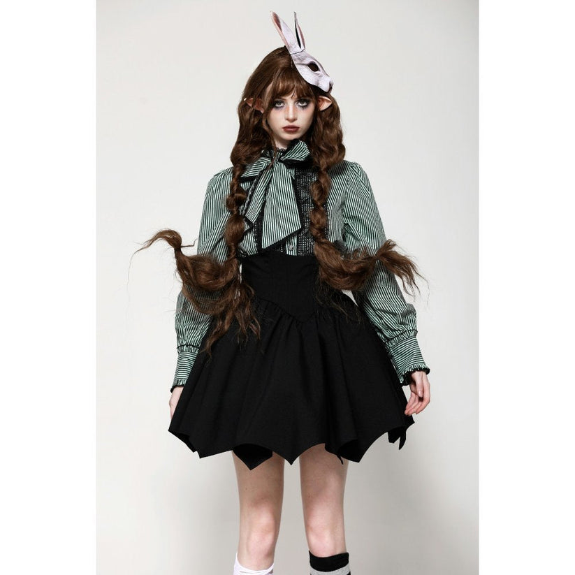 Dark in Love Skirt Keziah High-Waist UK 8-18 - Waistband Detail - QHA UK
