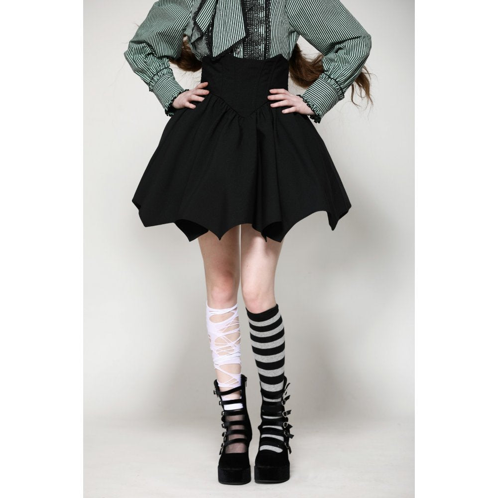 Dark in Love Skirt Keziah High-Waist UK 8-18 - Waistband Detail - QHA UK