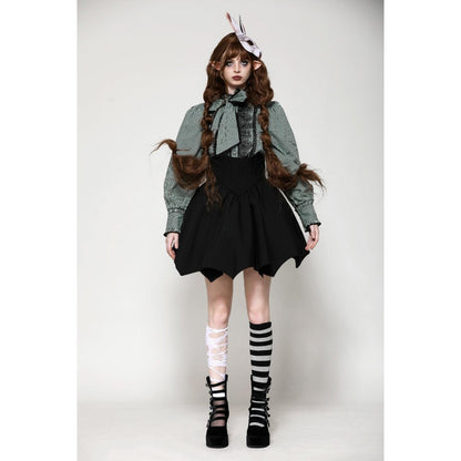 Dark in Love Skirt Keziah High-Waist UK 8-18 - Waistband Detail - QHA UK