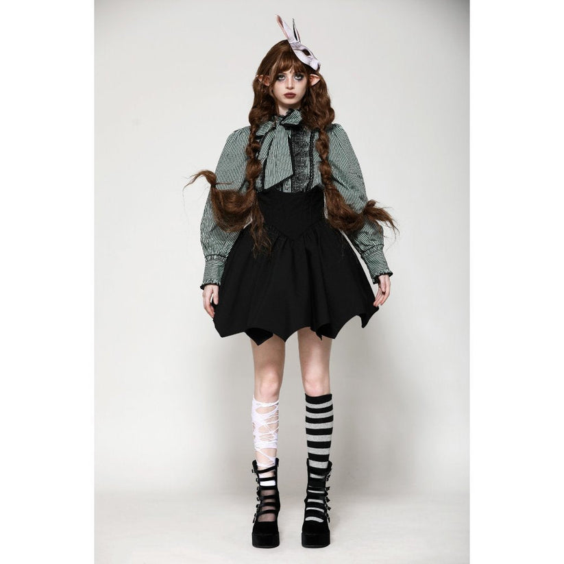 Dark in Love Skirt Keziah High-Waist UK 8-18 - Waistband Detail - QHA UK