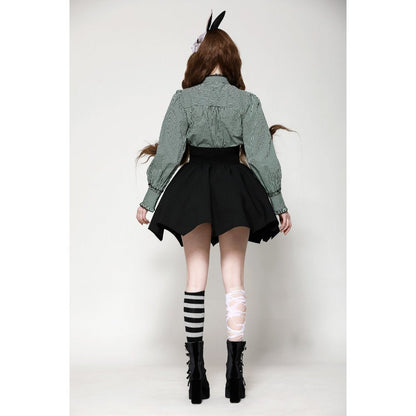 Dark in Love Skirt Keziah High-Waist UK 8-18 - Waistband Detail - QHA UK