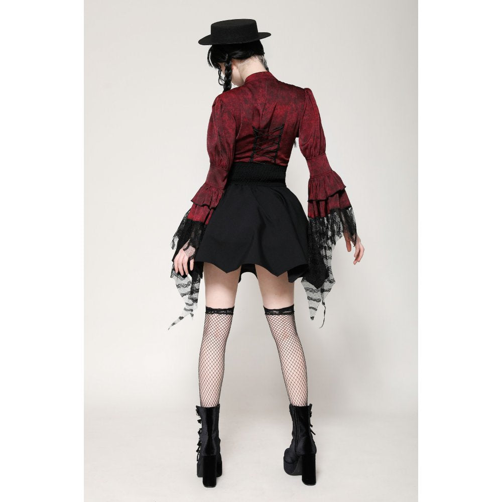 Dark in Love Skirt Keziah High-Waist UK 8-18 - Waistband Detail - QHA UK