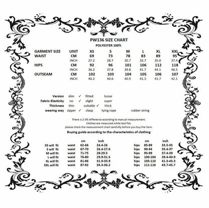 Dark in Love Women's Gothic Trousers Lace-Up Layered Convertible Flare - QHA UK