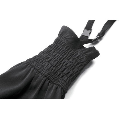 Dark in Love Women's Gothic Trousers Lace-Up Layered Convertible Flare - QHA UK
