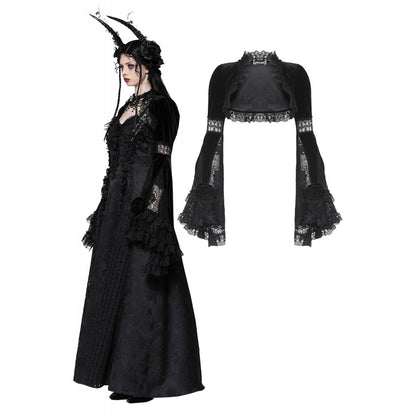 Dark in Love Shrug Lavinia in Velvet and Lace UK 8-18 - QHA UK