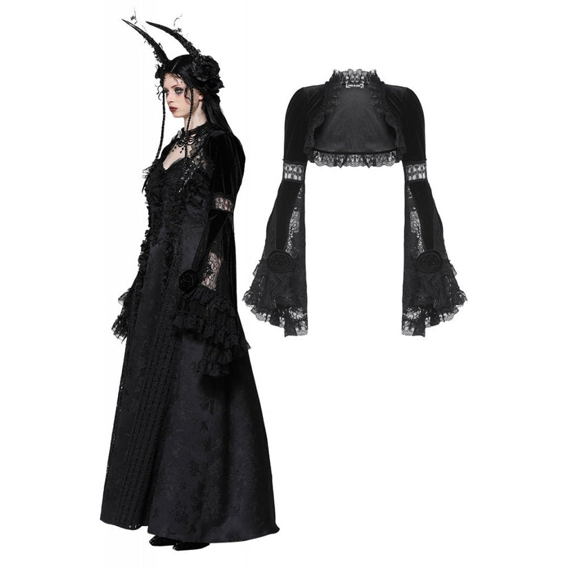 Dark in Love Shrug Lavinia in Velvet and Lace UK 8-18 - QHA UK