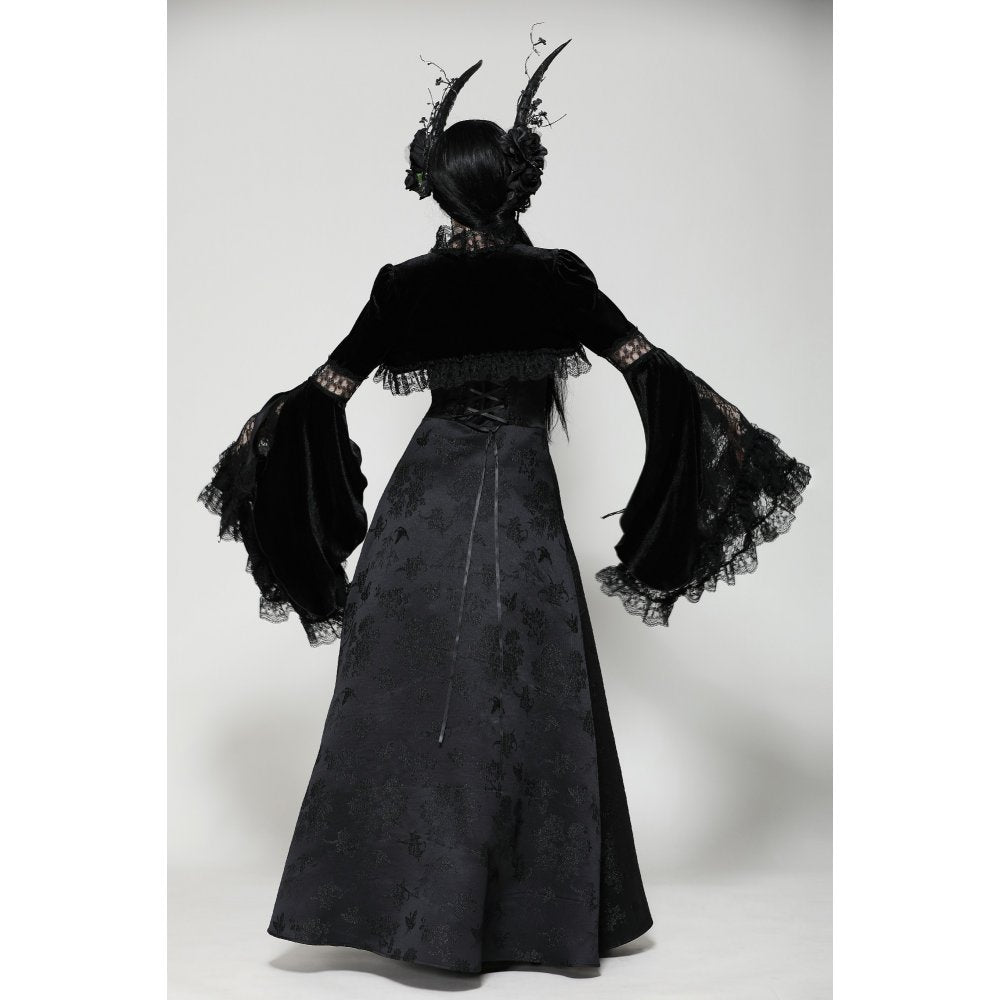 Dark in Love Shrug Lavinia in Velvet and Lace UK 8-18 - QHA UK
