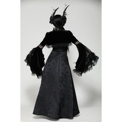 Dark in Love Shrug Lavinia in Velvet and Lace UK 8-18 - QHA UK
