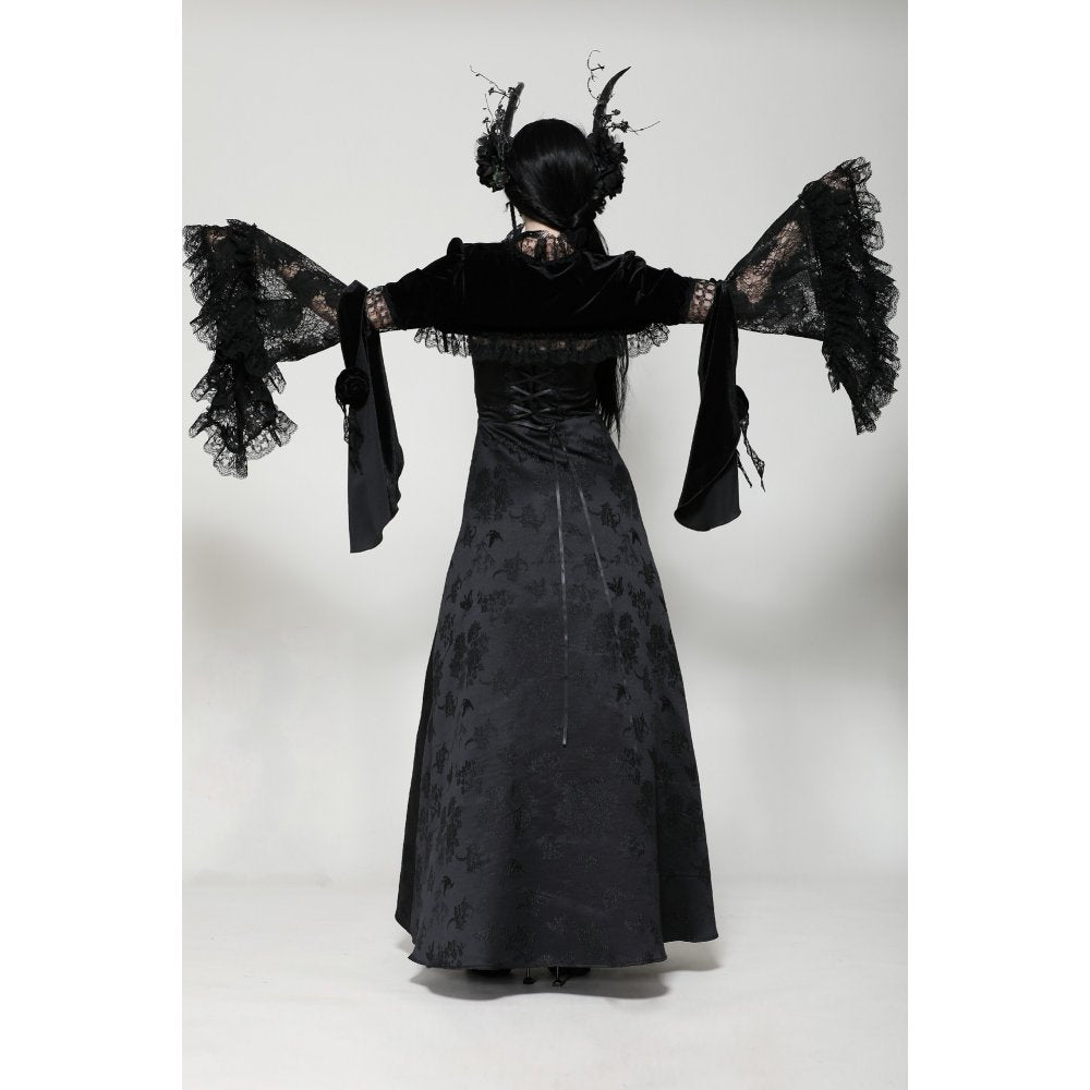 Dark in Love Shrug Lavinia in Velvet and Lace UK 8-18 - QHA UK