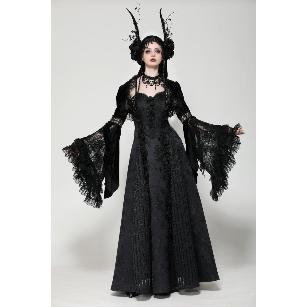 Dark in Love Shrug Lavinia in Velvet and Lace UK 8-18 - QHA UK