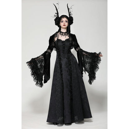 Dark in Love Shrug Lavinia in Velvet and Lace UK 8-18 - QHA UK