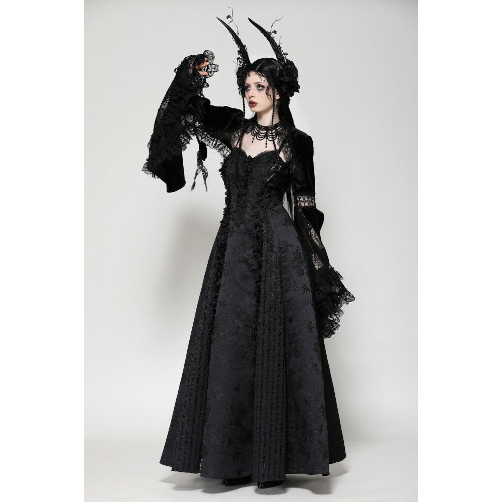 Dark in Love Shrug Lavinia in Velvet and Lace UK 8-18 - QHA UK